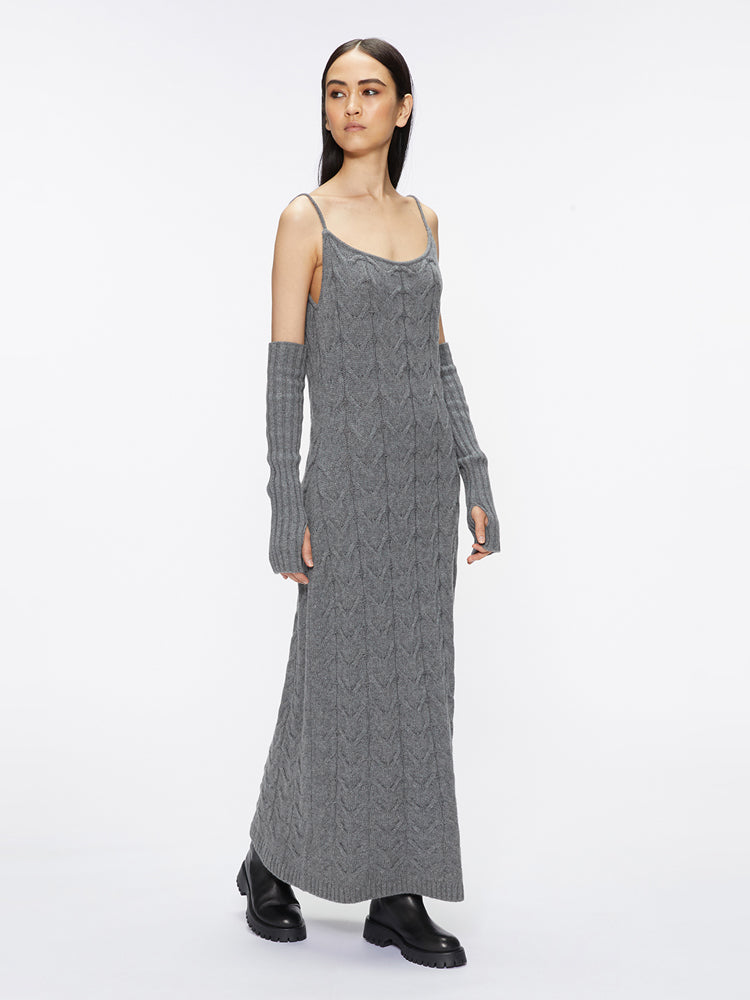 Miss Sixty CAMISOLE DRESS WITH ARM SLEEVES GREY