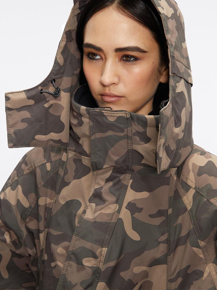 Miss Sixty CAMOUFLAGE HOODED JACKET CAMOUFLAGE