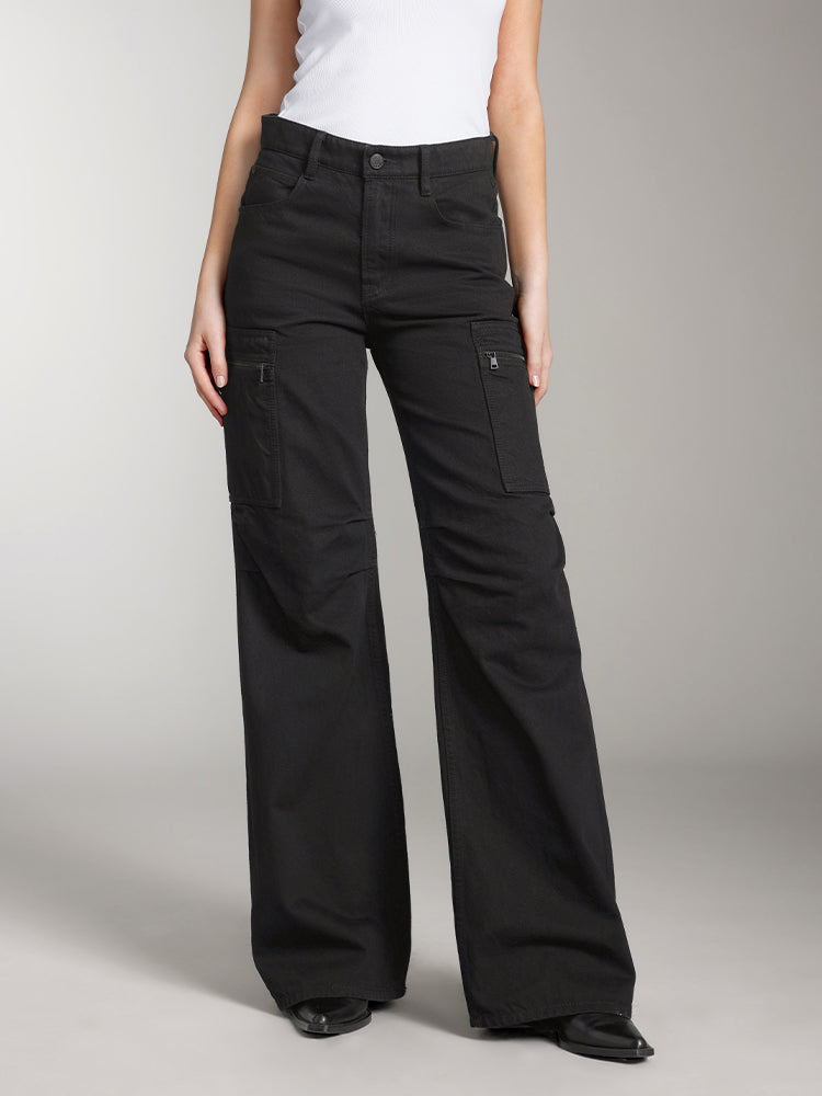 miss sixty CARGO FLARED JEANS BLACK