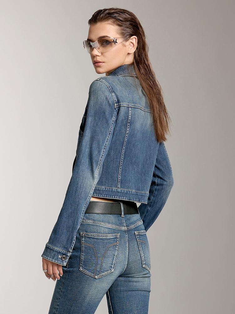 Miss Sixty CARGO STYLE DENIM JACKET MIDDLE BLUE
