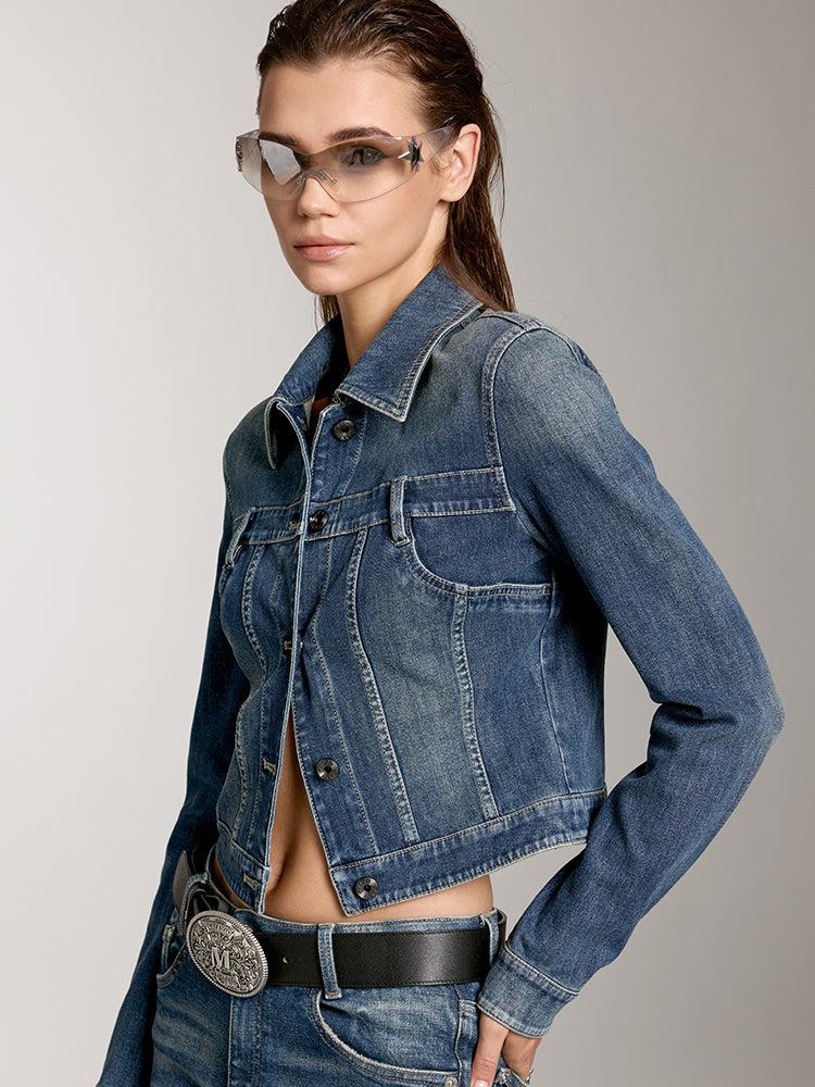 Miss Sixty CARGO STYLE DENIM JACKET MIDDLE BLUE