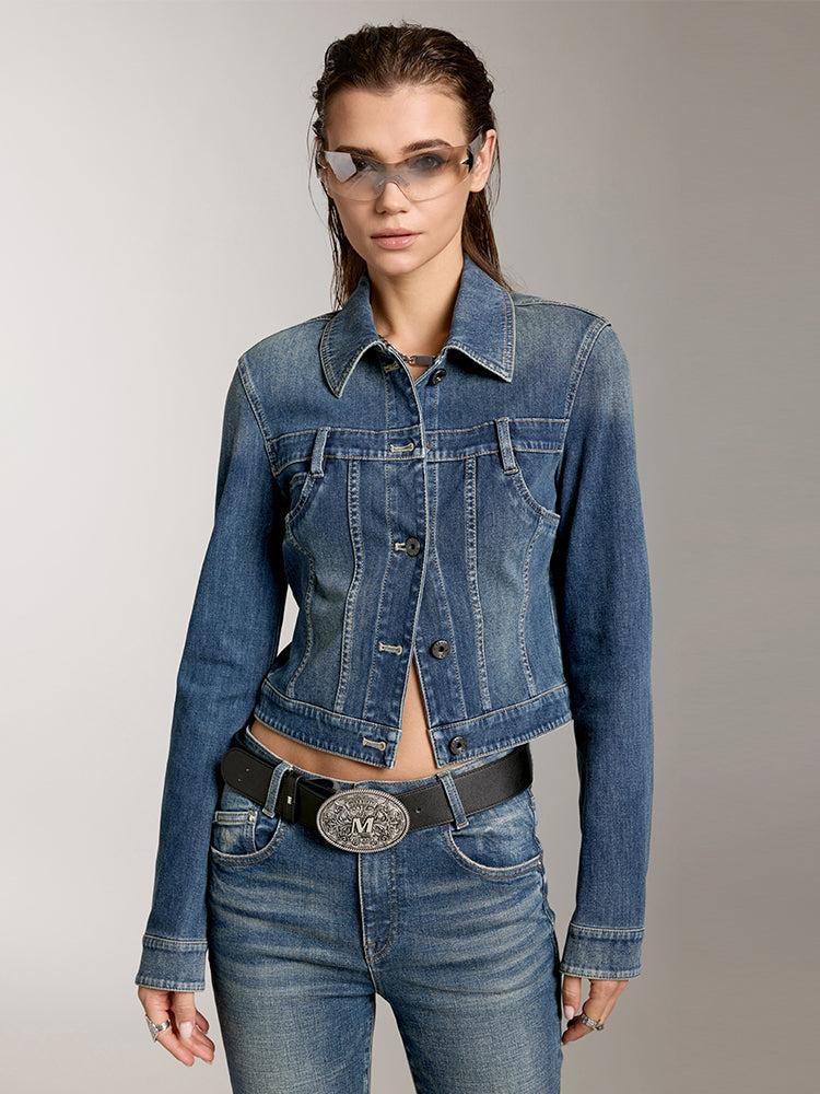 miss sixty CARGO STYLE DENIM JACKET MIDDLE BLUE