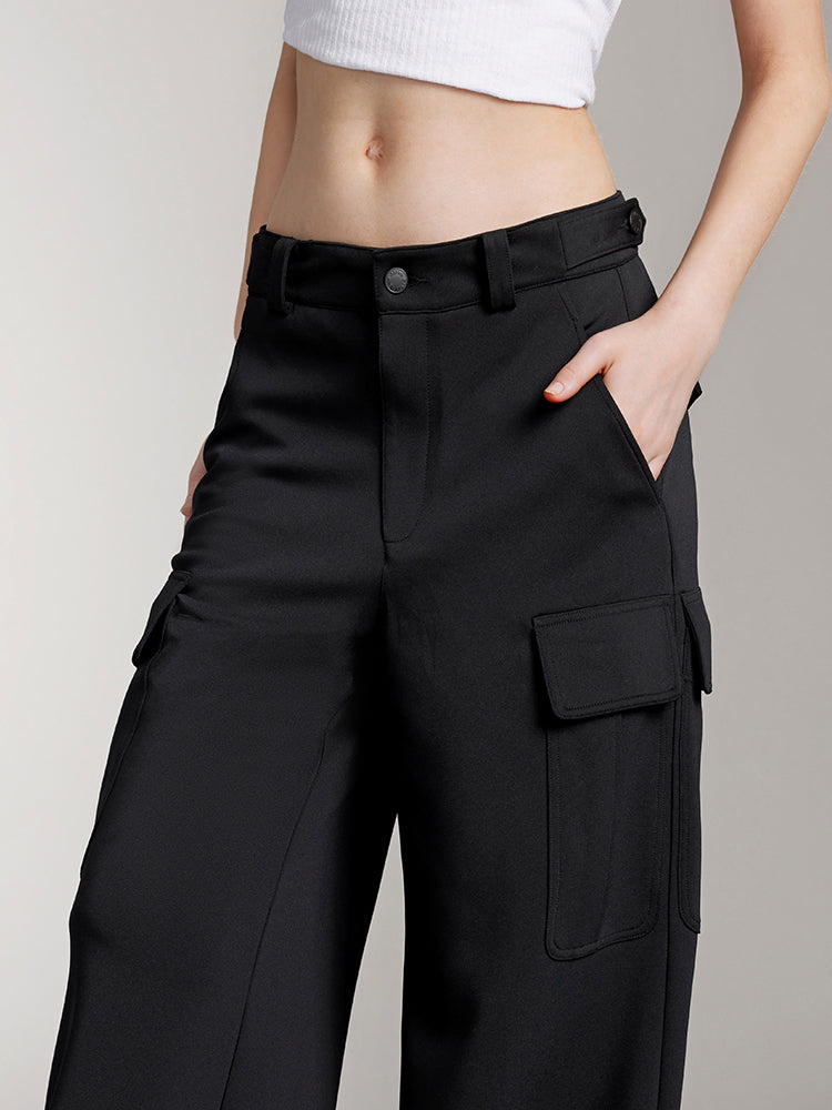Miss Sixty CARGO STYLE TROUSER WITH ACETATE BLACK