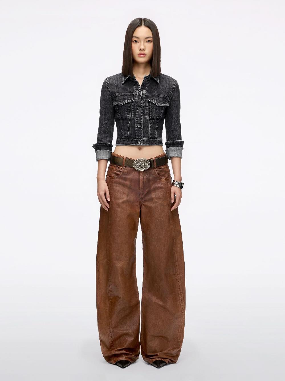 Miss Sixty COATED LOOSE-FIT JEANS CARAMEL BROWN