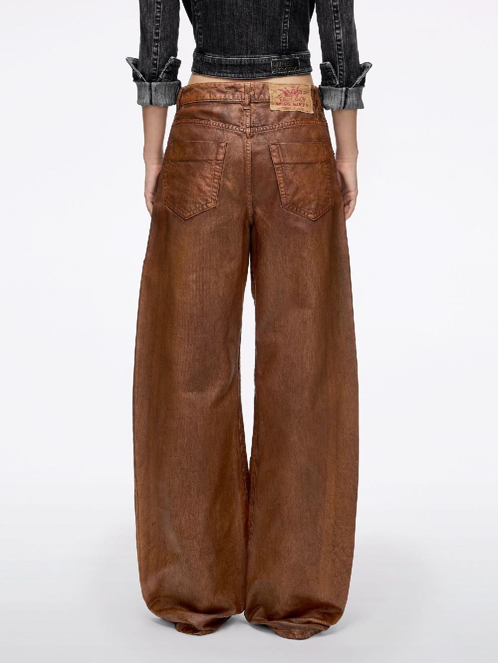 Miss Sixty COATED LOOSE-FIT JEANS CARAMEL BROWN