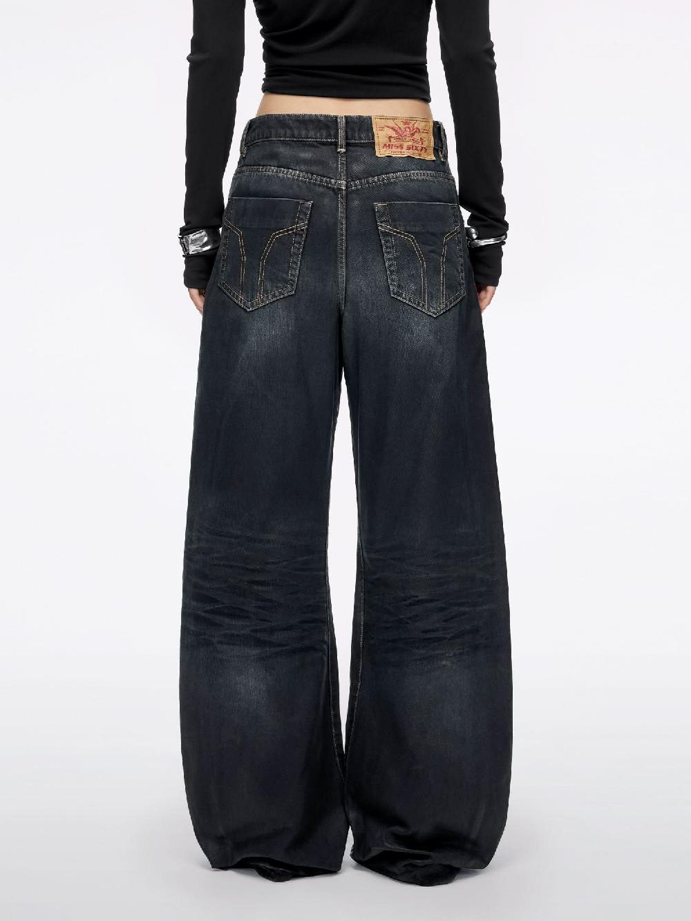 Miss Sixty COATED LOOSE-FIT JEANS RETRO BLUE