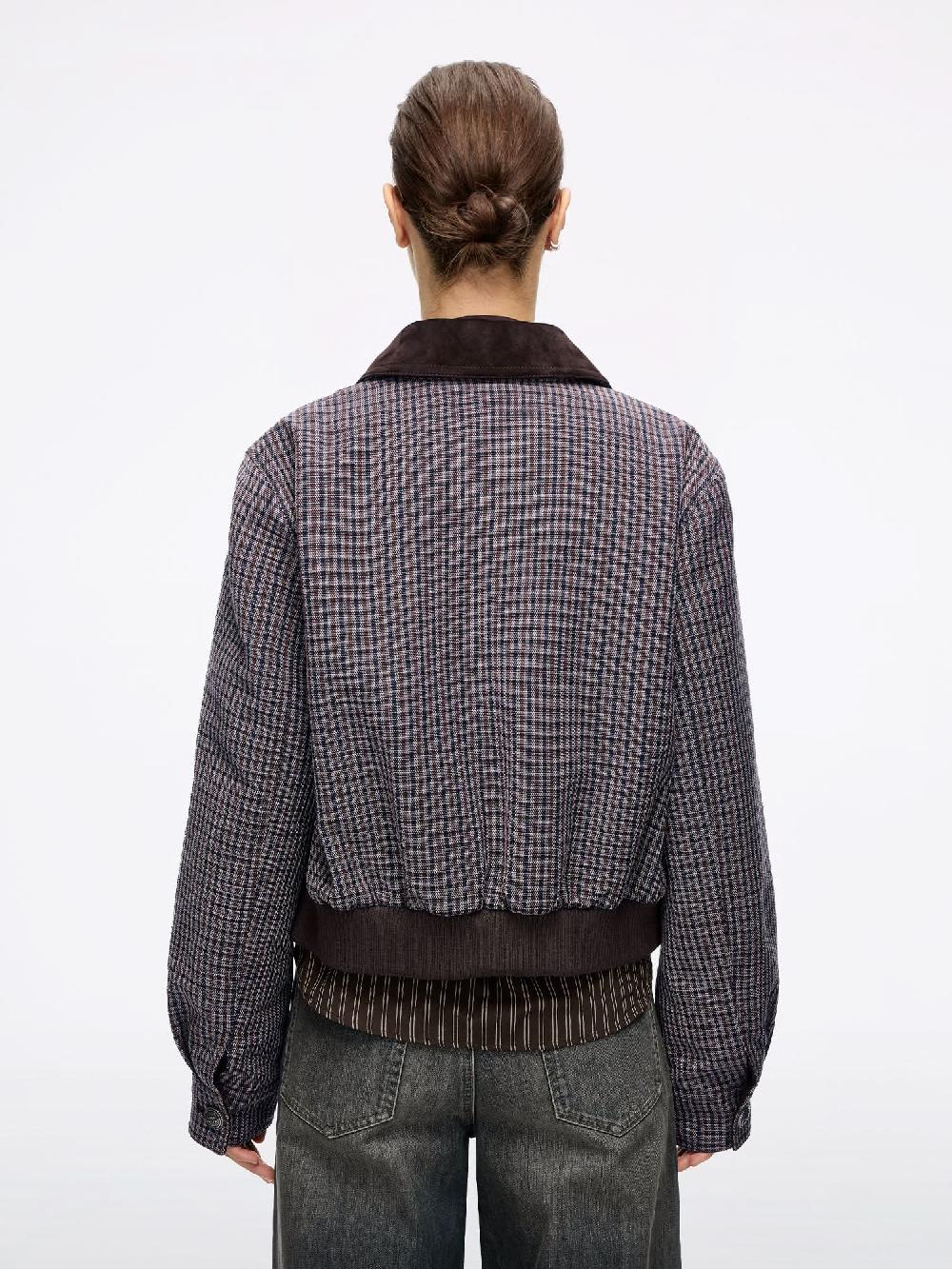 Miss Sixty COLLARED CROPPED JACKET COFFEE/BLUE