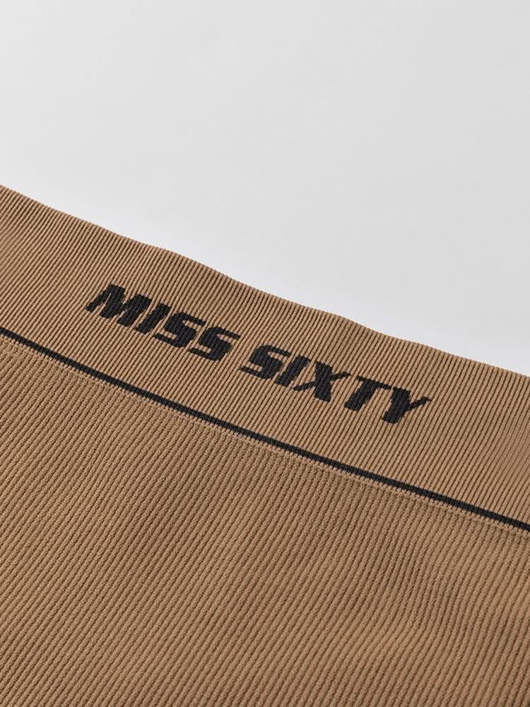 Miss Sixty COLOUR CONTRAST COTTON SHORTS BROWN