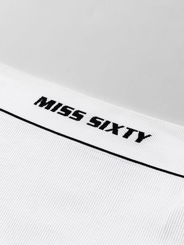 Miss Sixty COLOUR CONTRAST COTTON SHORTS WHITE