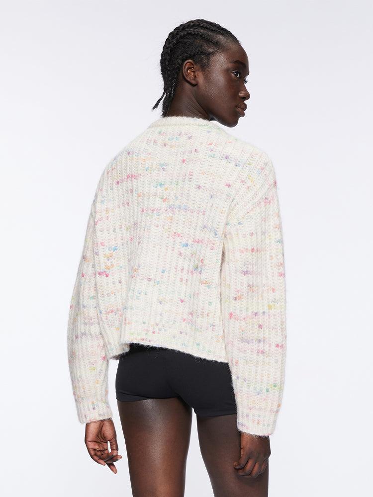 Miss Sixty COLOURFUL DOTTED CARDIGAN WHITE