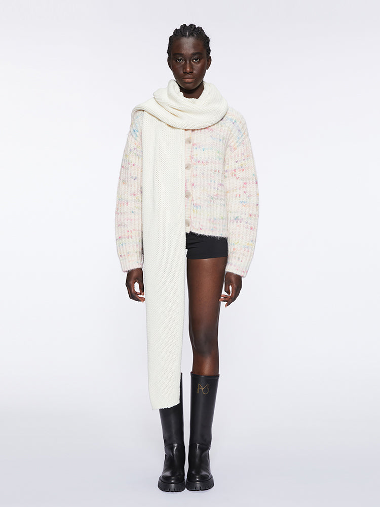 Miss Sixty COLOURFUL DOTTED CARDIGAN WHITE