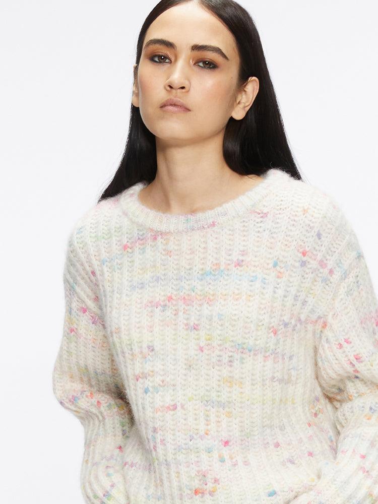 Miss Sixty COLOURFUL DOTTED SWEATER WHITE