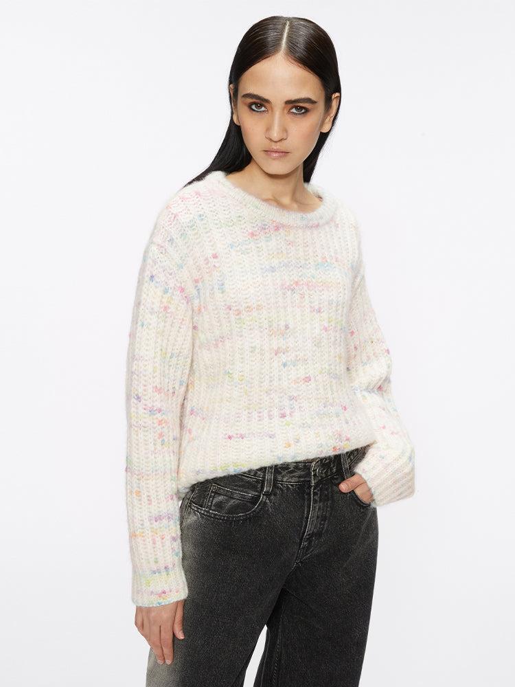 miss sixty COLOURFUL DOTTED SWEATER WHITE