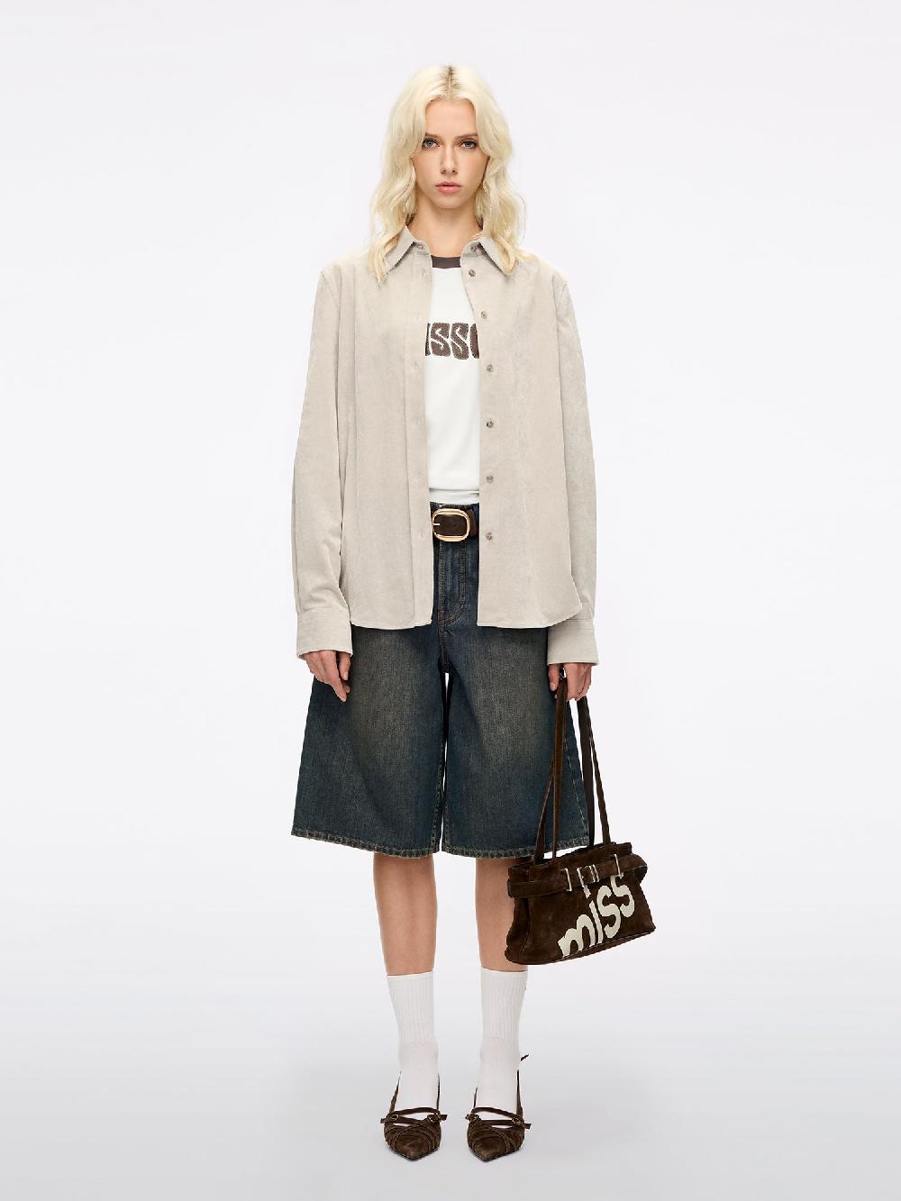 Miss Sixty CORDUROY SHIRT COIX SEED GREY