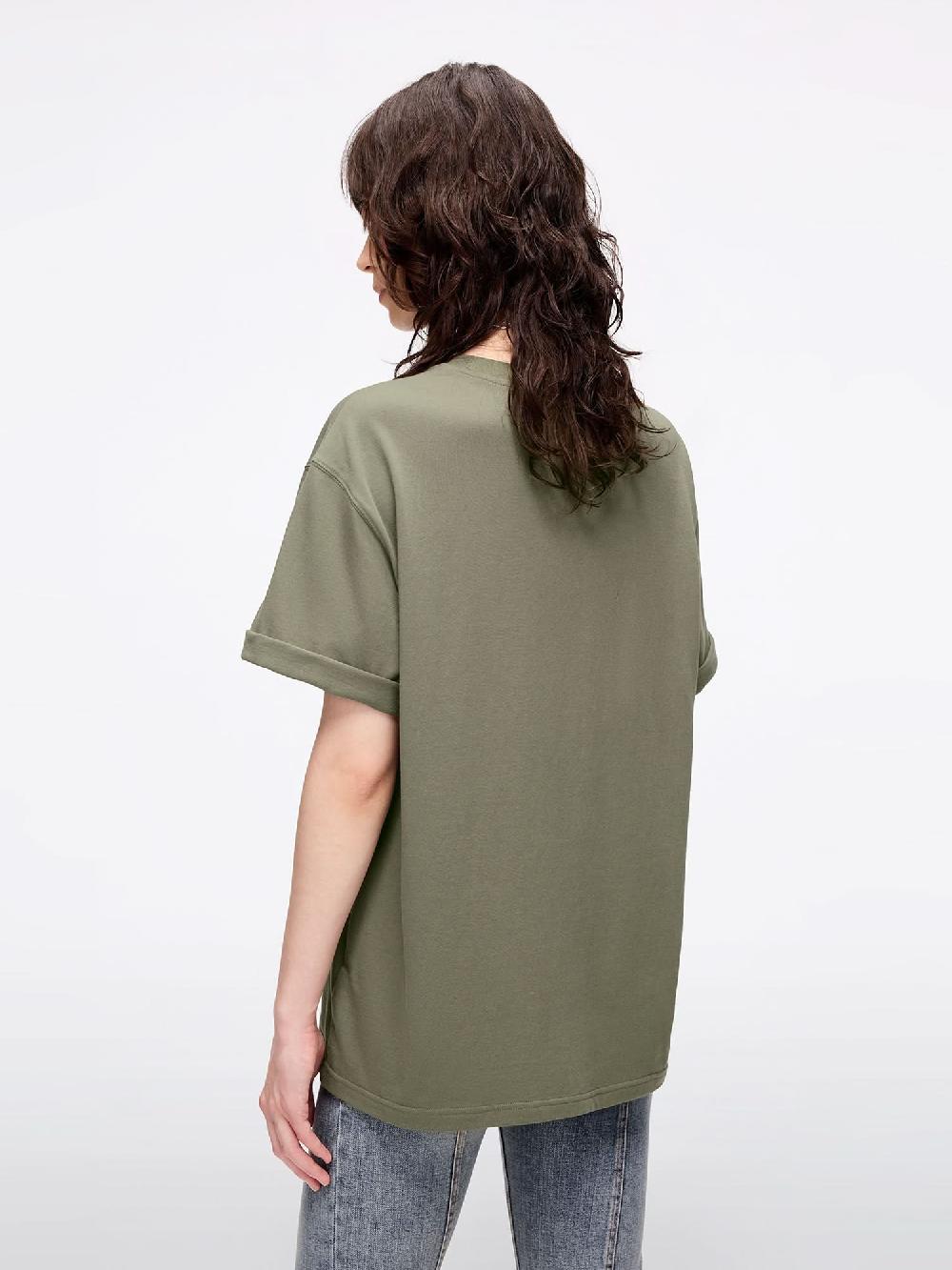 Miss Sixty CREW NECK PRINTED T-SHIRT ARMY GREEN
