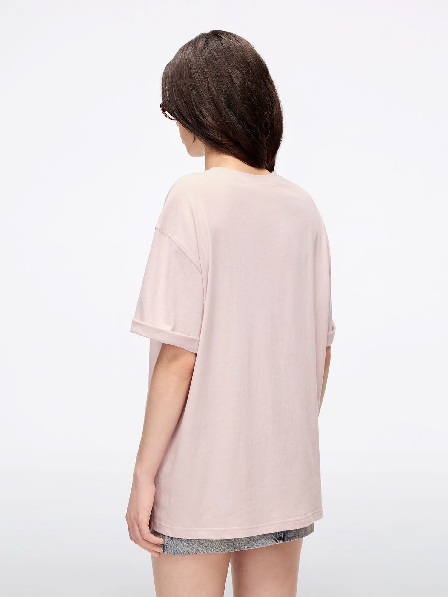 Miss Sixty CREW NECK PRINTED T-SHIRT DUST PINK