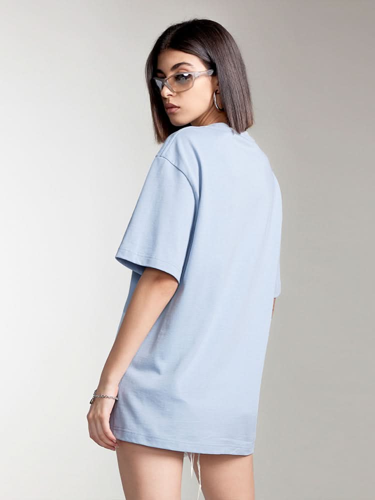 Miss Sixty CREW NECK PRINTED T-SHIRT GREY BLUE