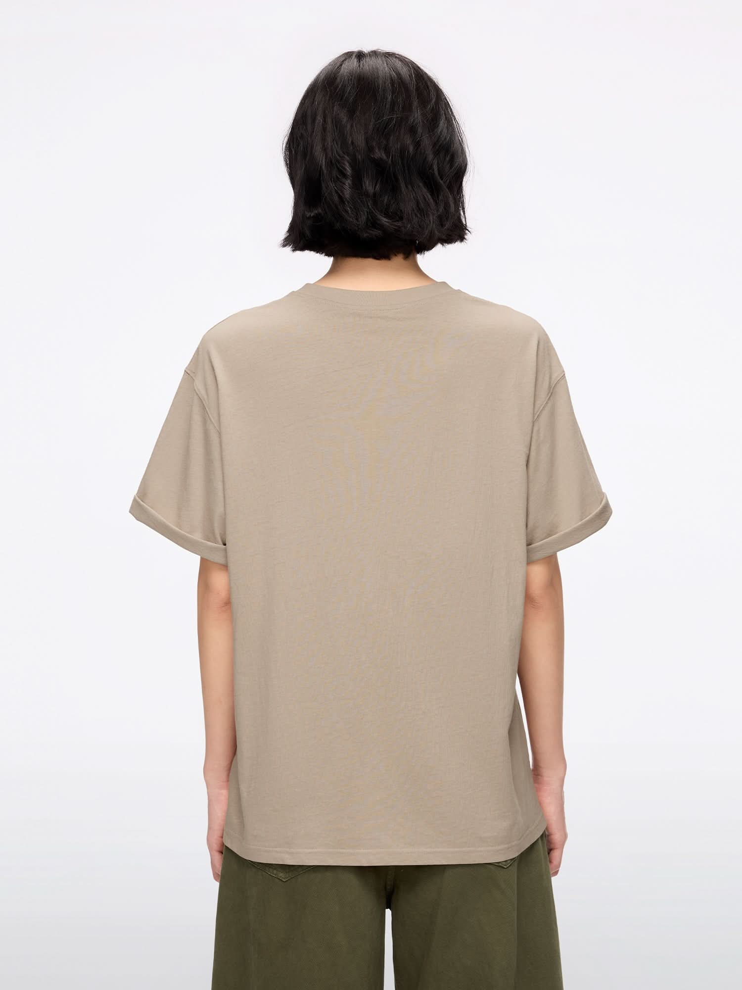 Miss Sixty CREW NECK PRINTED T-SHIRT KHAKI