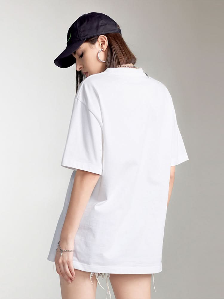 Miss Sixty CREW NECK PRINTED T-SHIRT WHITE