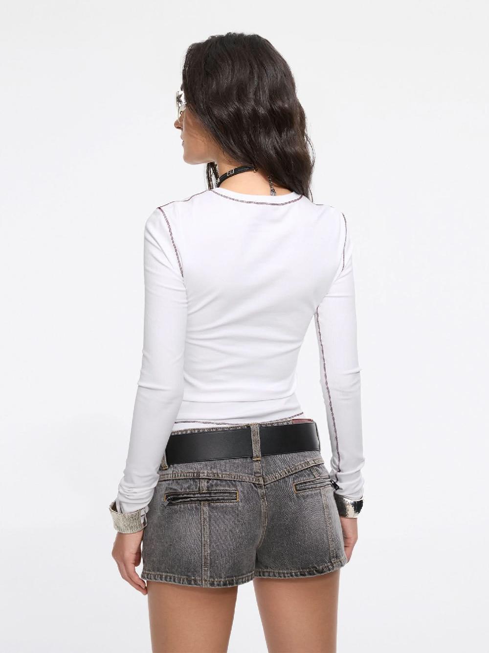 Miss Sixty CREW NECK T-SHIRT OFF WHITE