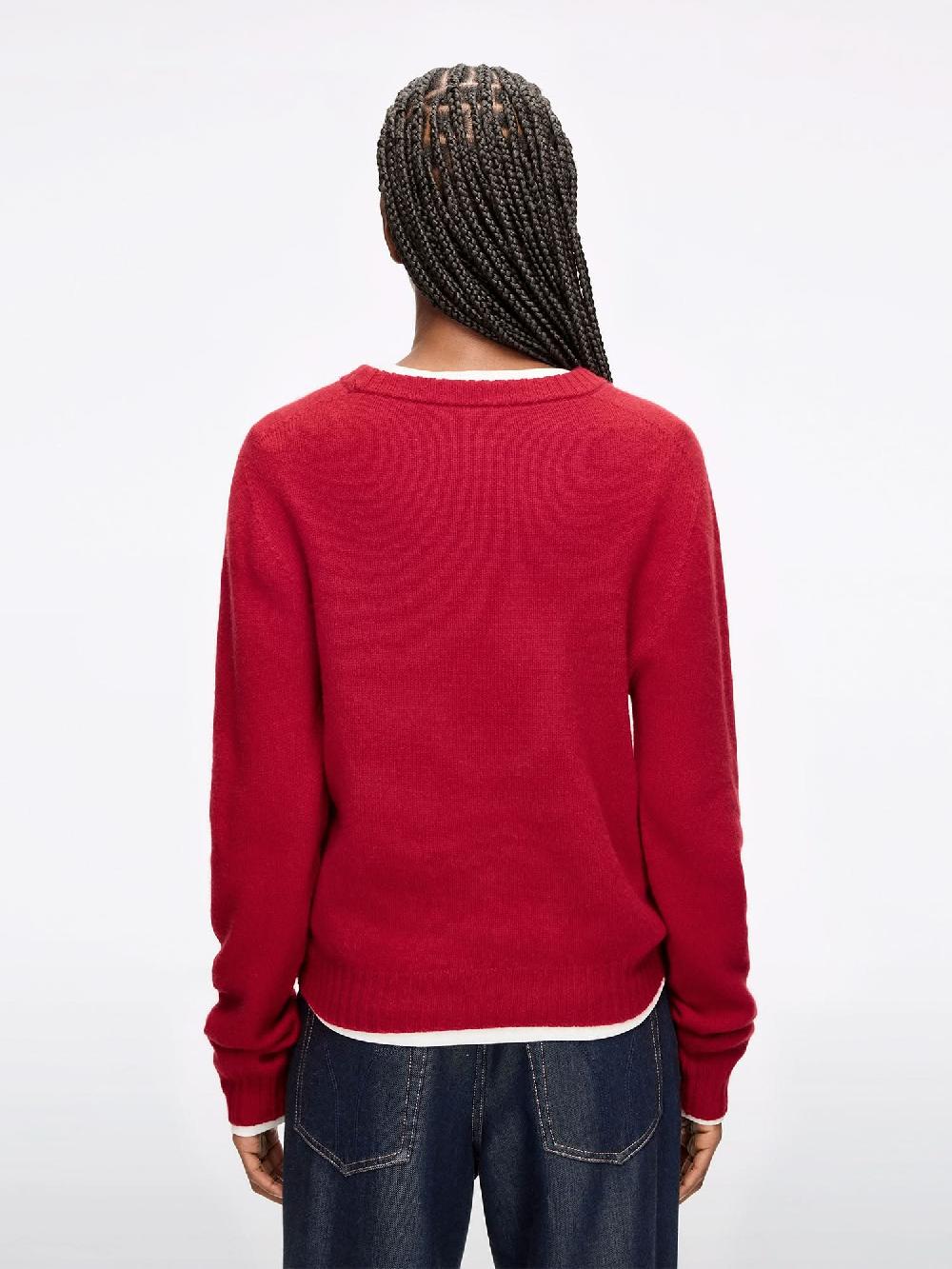 Miss Sixty CREW NECK WOOL SWEATER BRIGHT RED