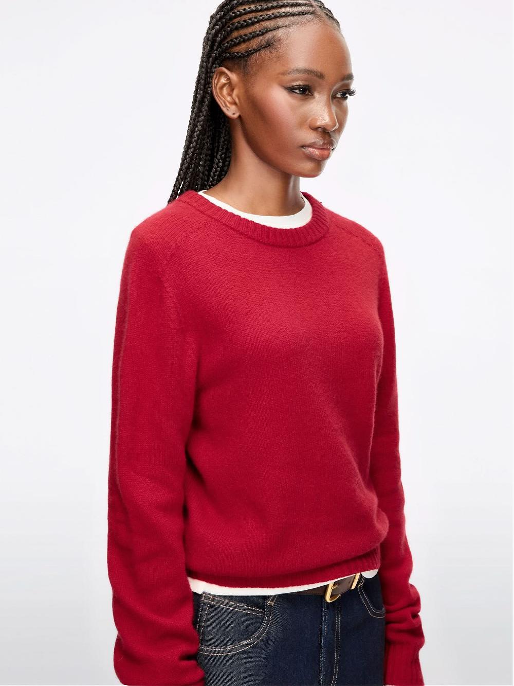 Miss Sixty CREW NECK WOOL SWEATER BRIGHT RED