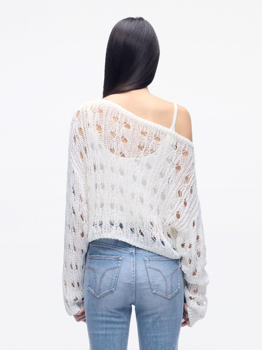 Miss Sixty CROCHET KNIT TOP WHITE