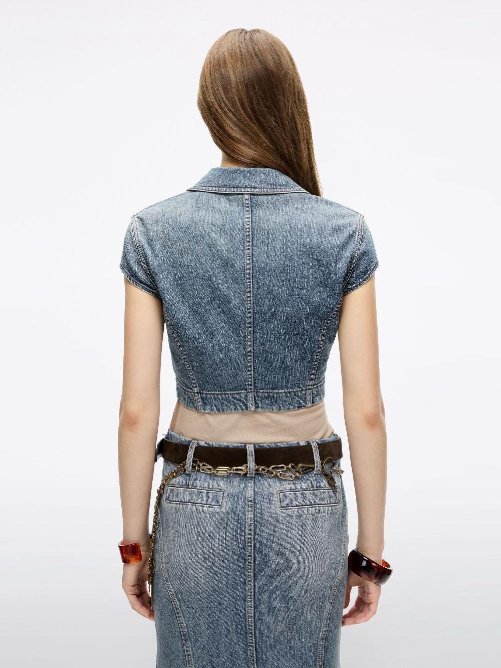 Miss Sixty CROPPED DENIM JACKET MIDDLE BLUE