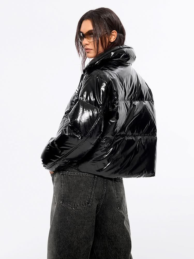 Miss Sixty CROPPED PUFFER JACKET BLACK