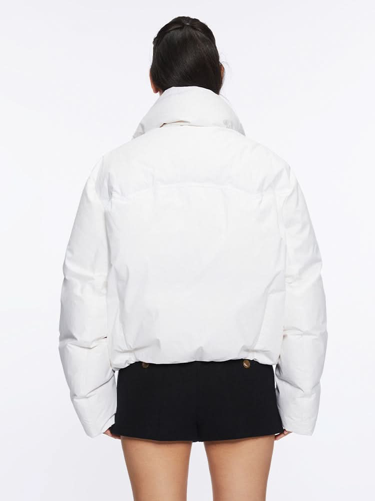 Miss Sixty CROPPED PUFFER JACKET WHITE