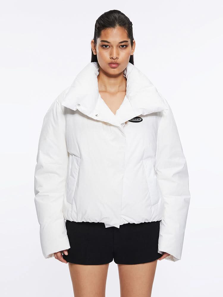 miss sixty CROPPED PUFFER JACKET WHITE