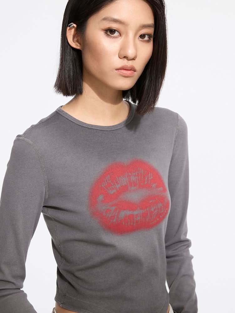 Miss Sixty CROPPED T-SHIRT GREY