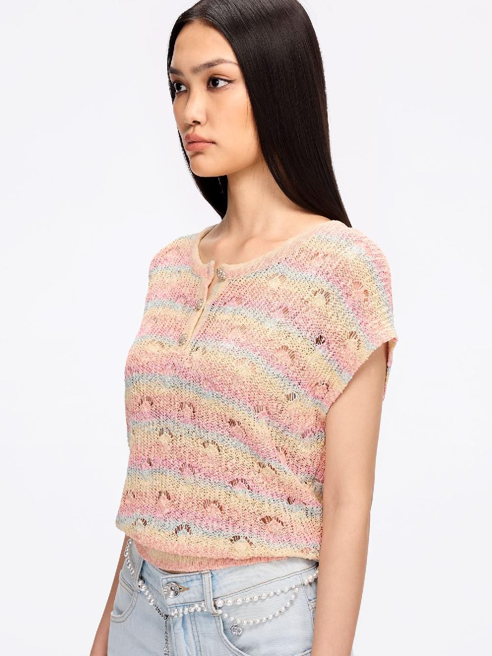 Miss Sixty CUT-OUT KNIT SWEATER MULTICOLOUR