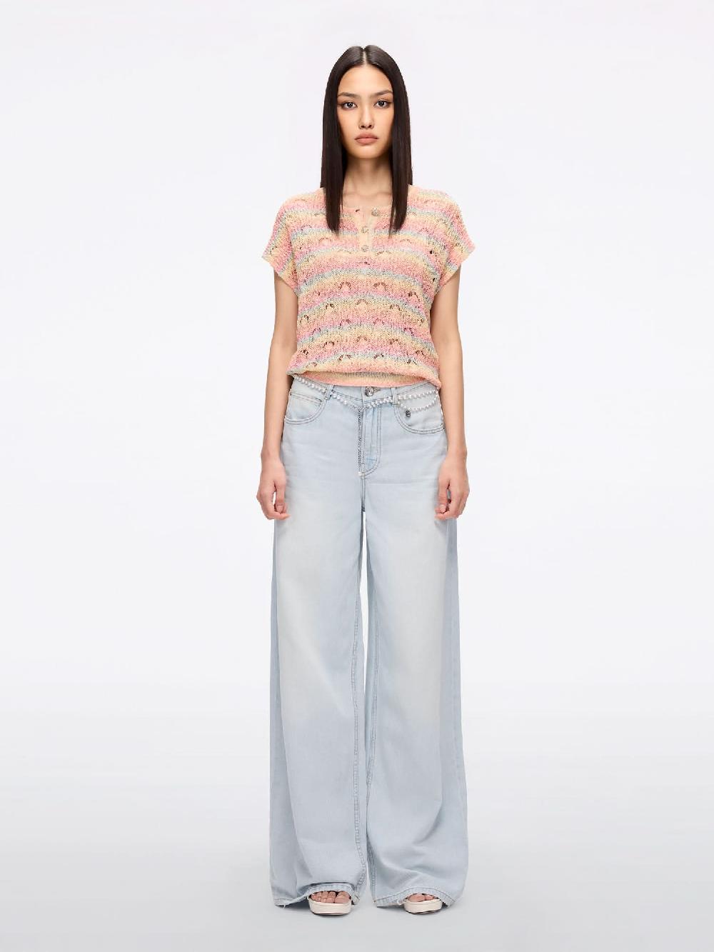 Miss Sixty CUT-OUT KNIT SWEATER MULTICOLOUR