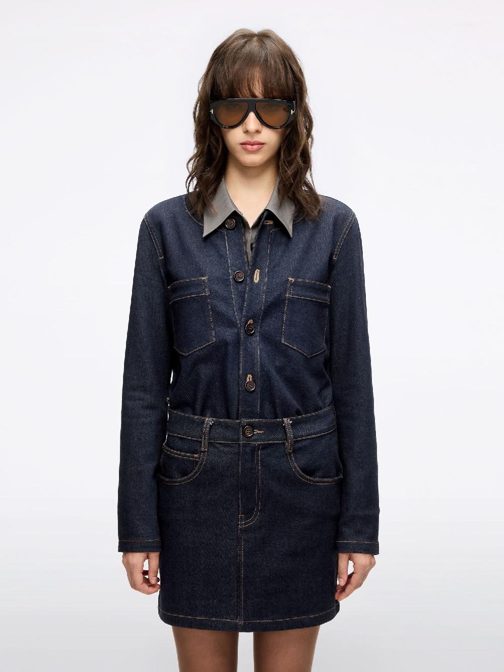 miss sixty DENIM DRESS BLACK BLUE