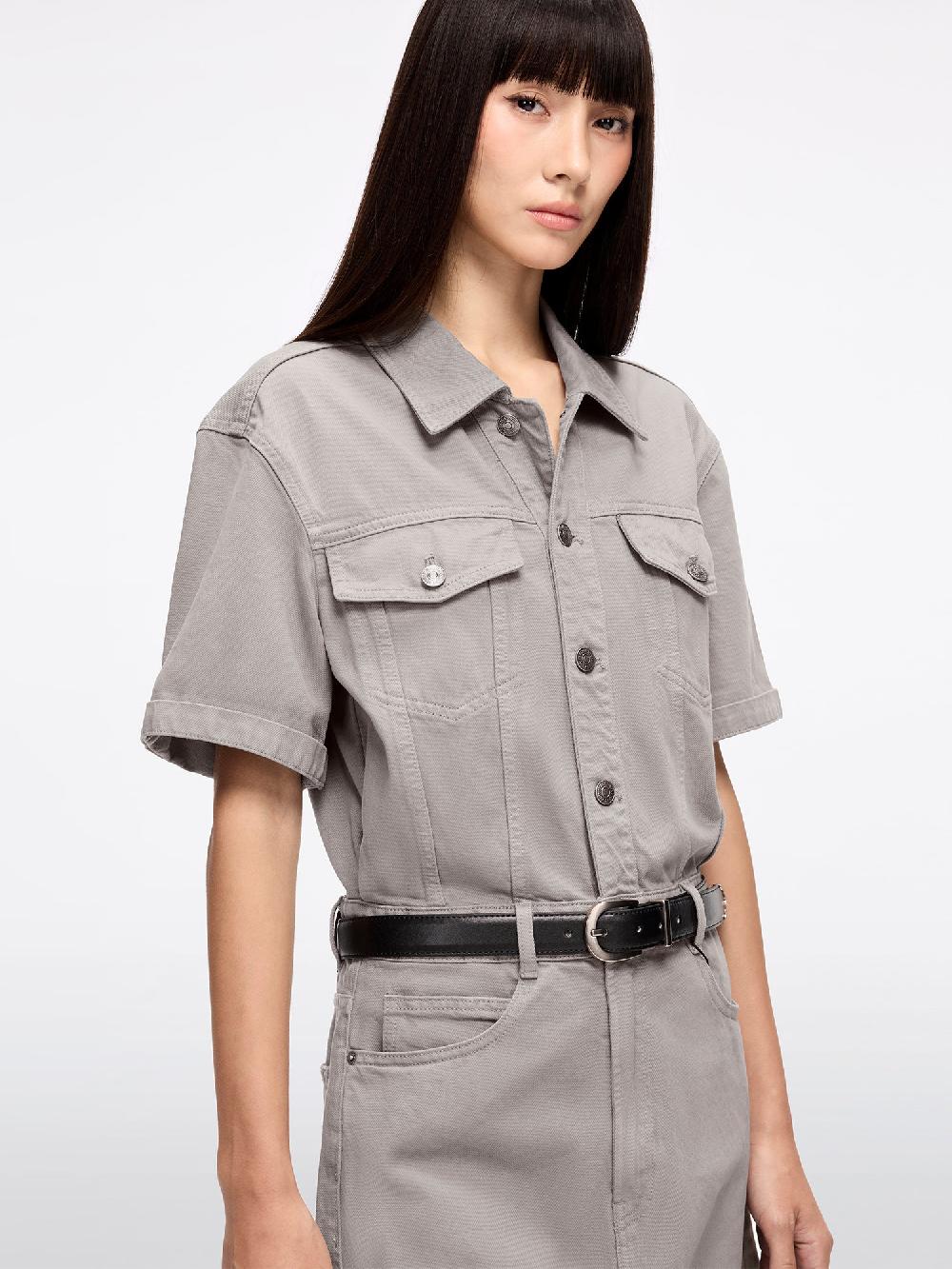 Miss Sixty DENIM DRESS LIGHT MILITARY