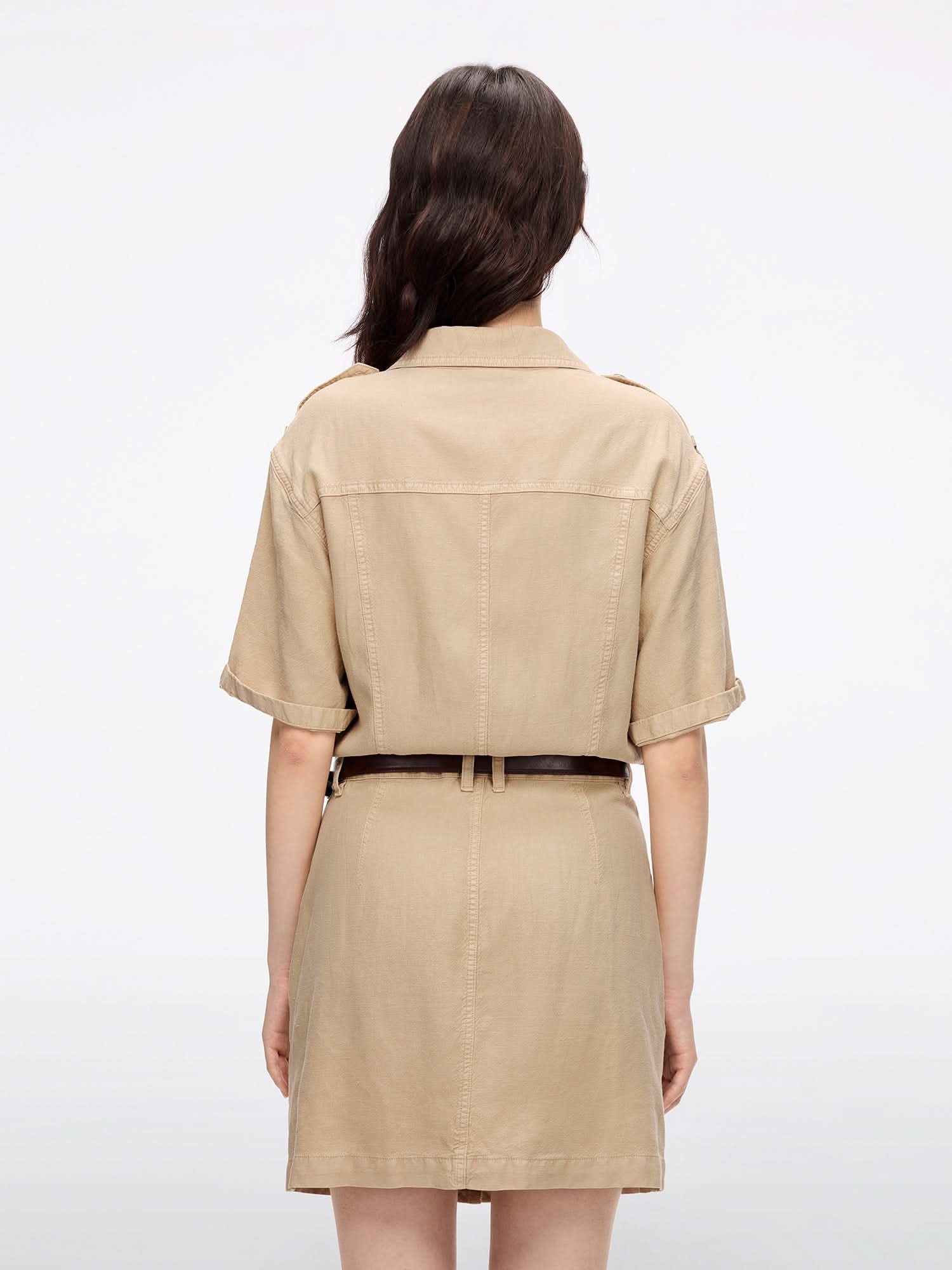 Miss Sixty DENIM DRESS WITH BELT KHAKI