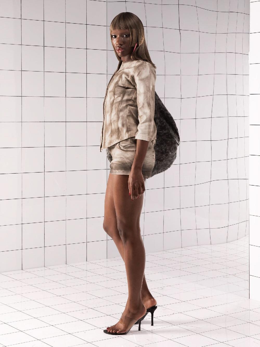 Miss Sixty DENIM MINI SKIRT OYSTER WHITE