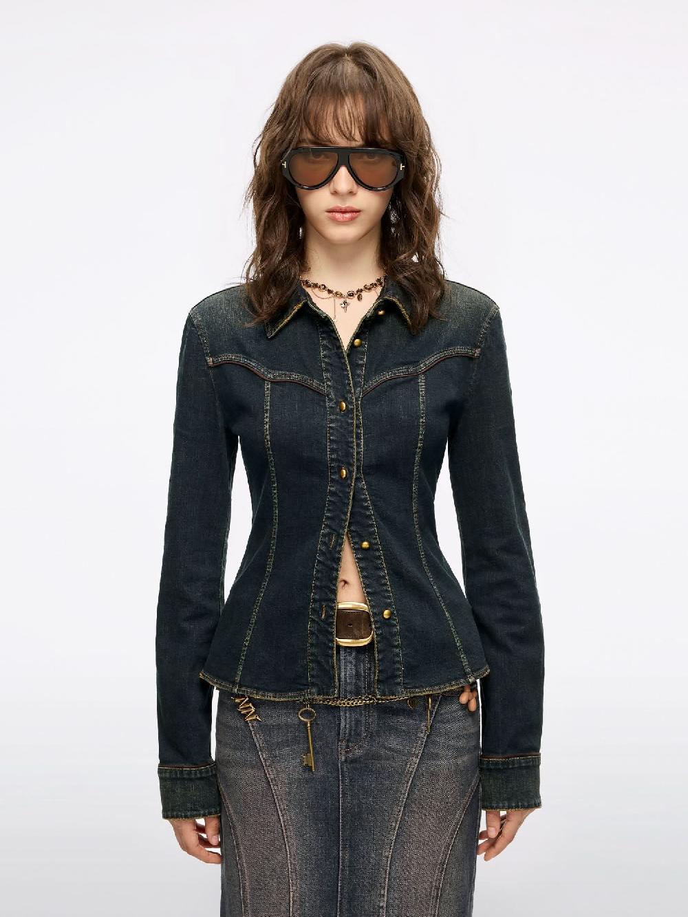 miss sixty DENIM SHIRT RETRO BLUE