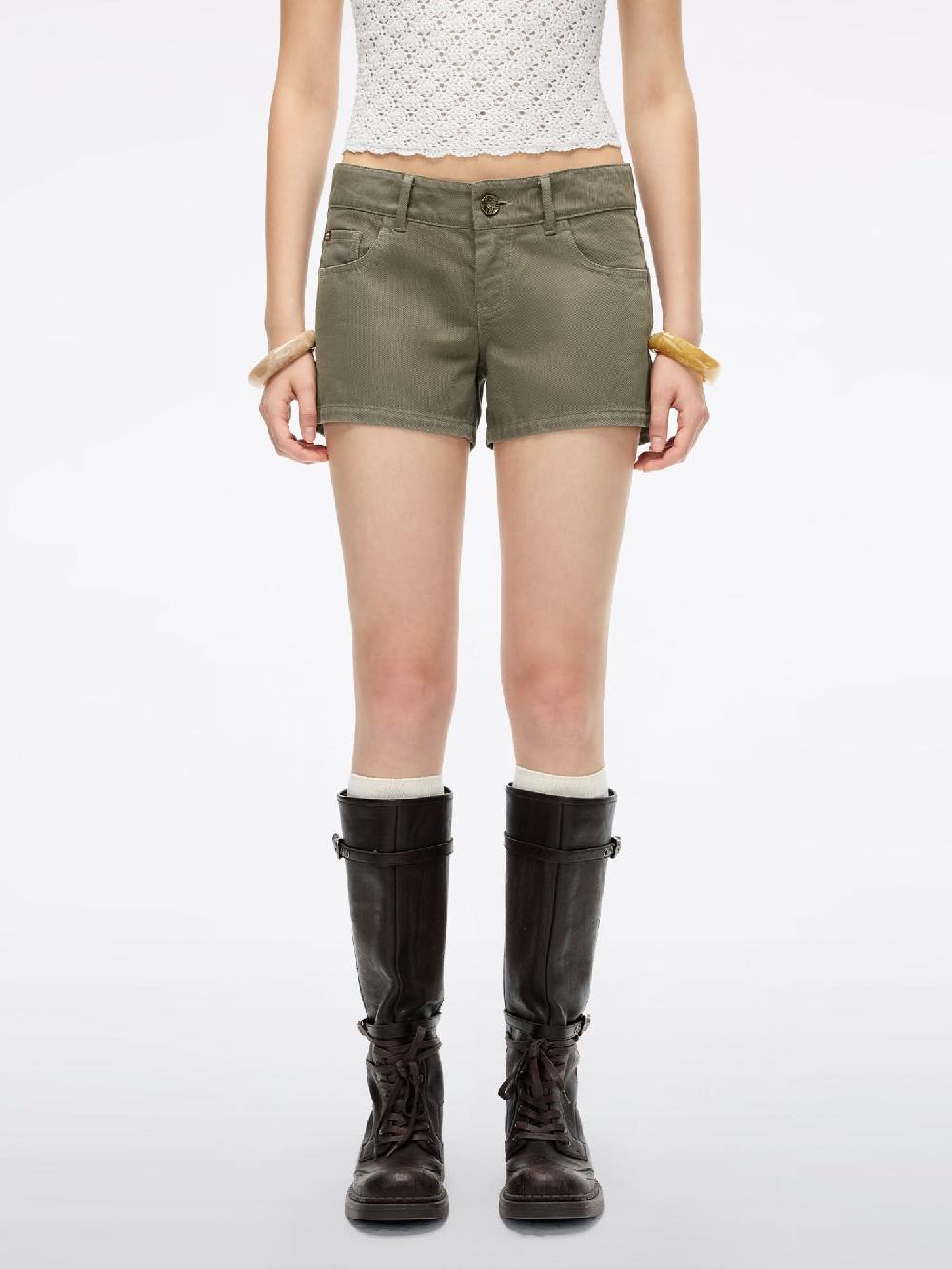 miss sixty DENIM SHORTS GREEN GREY