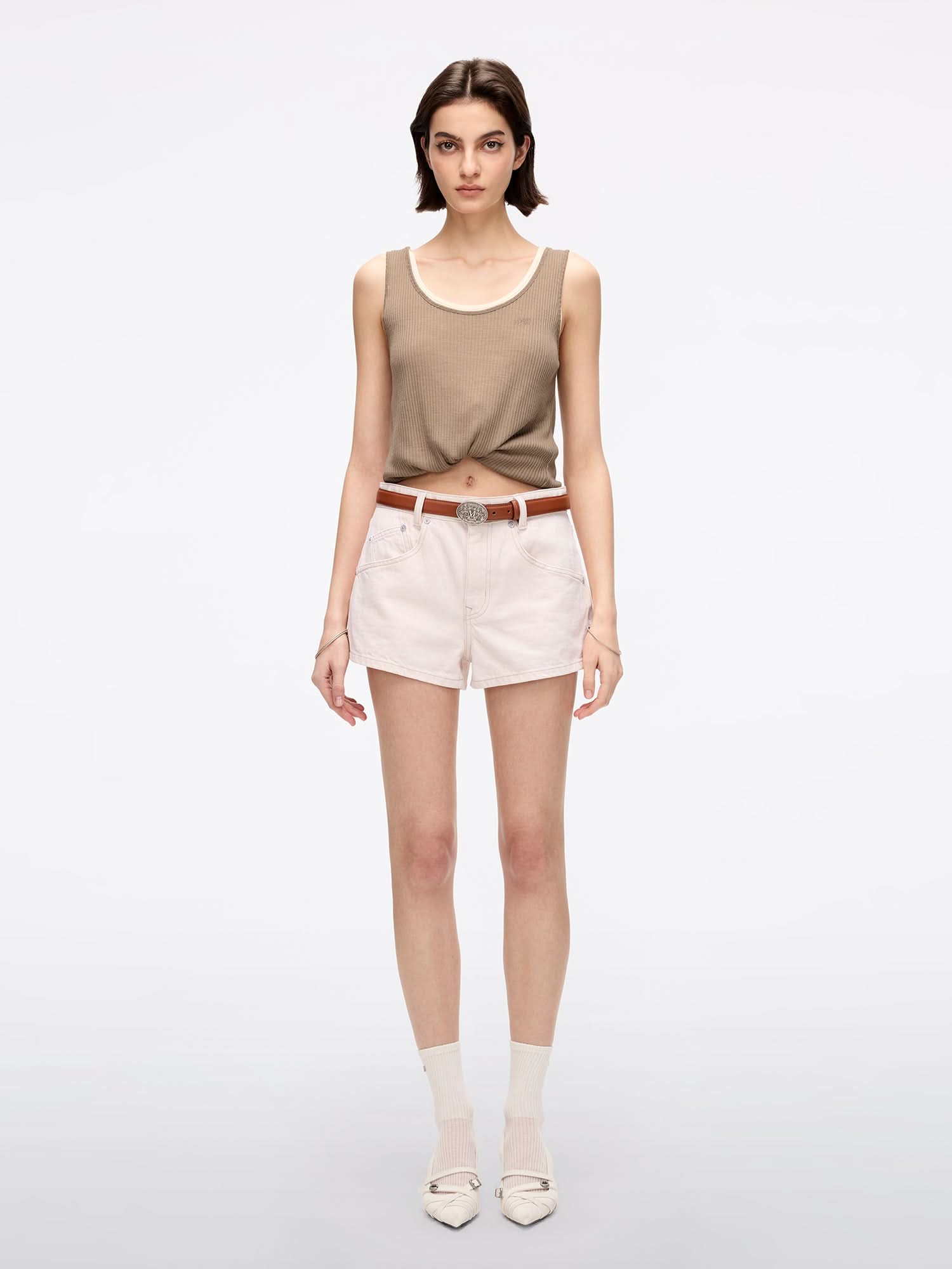 Miss Sixty DENIM SHORTS OFF WHITE