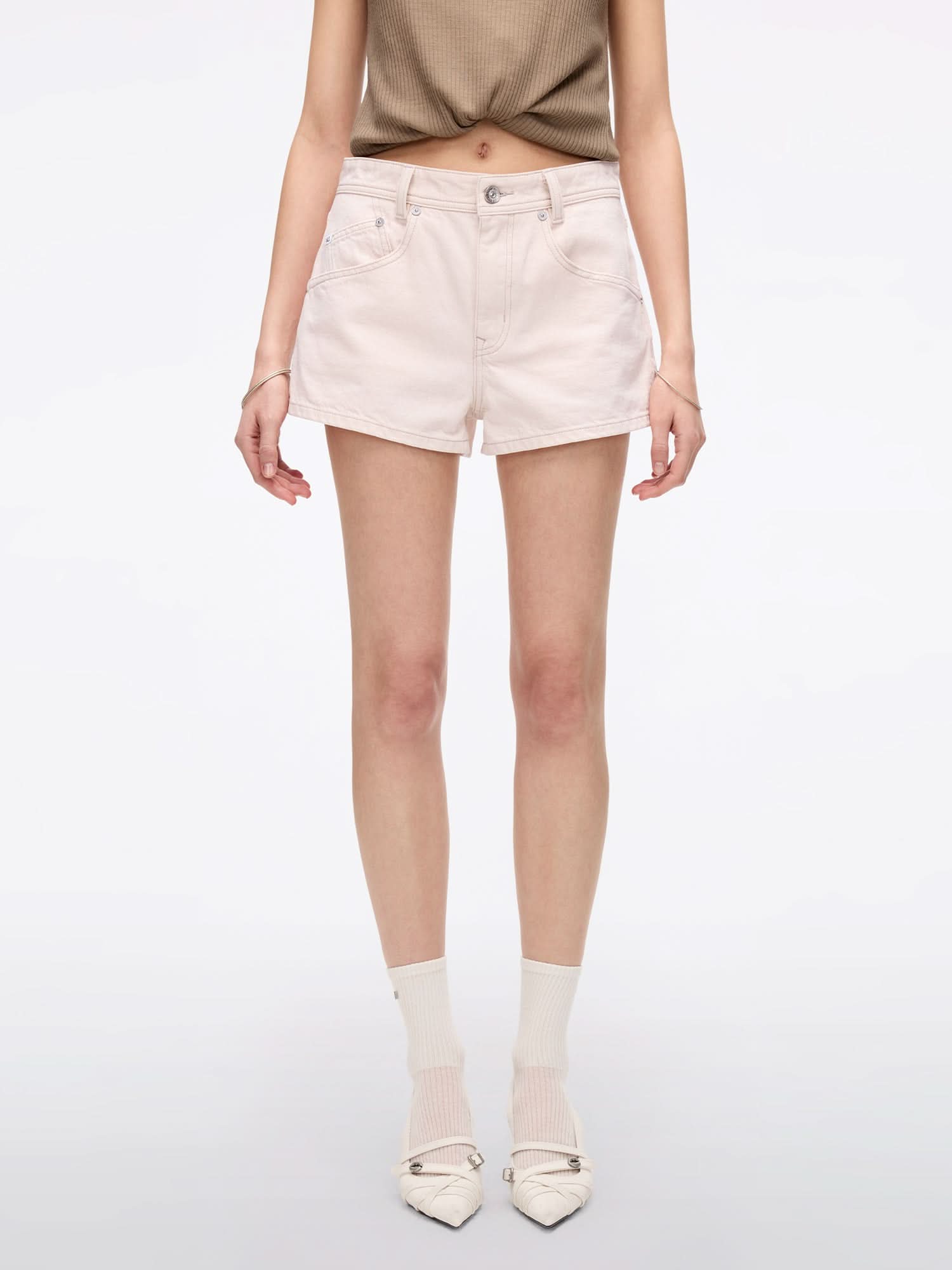 miss sixty DENIM SHORTS OFF WHITE