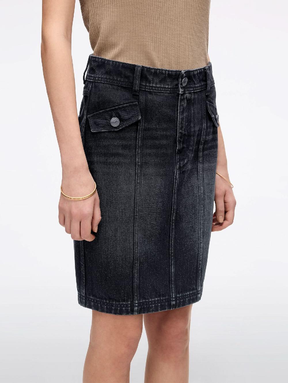 Miss Sixty DENIM SKIRT BLACK FOG