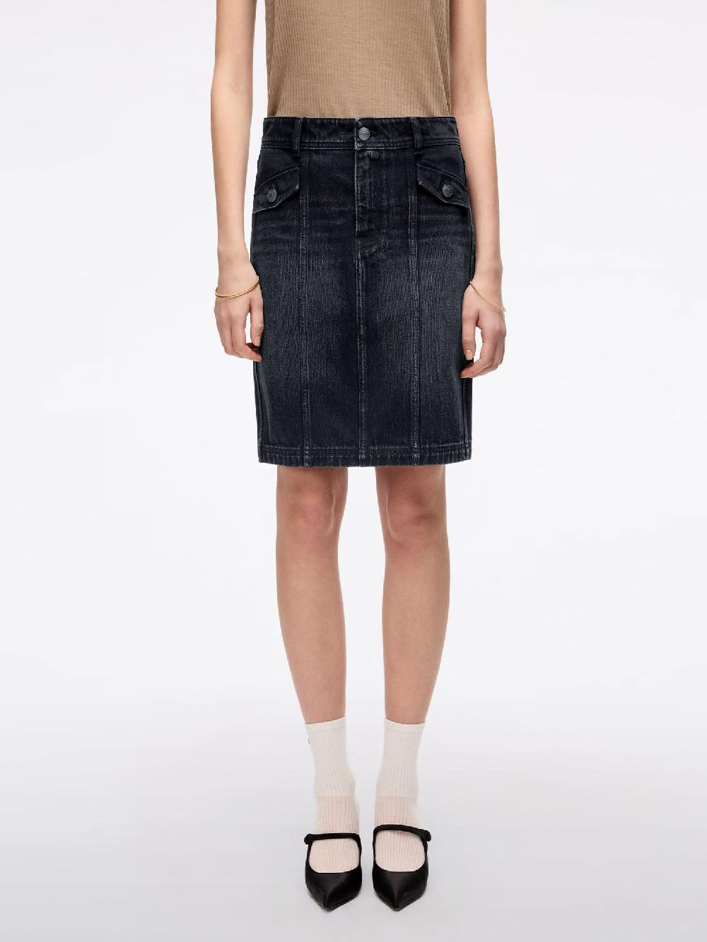 miss sixty DENIM SKIRT BLACK FOG