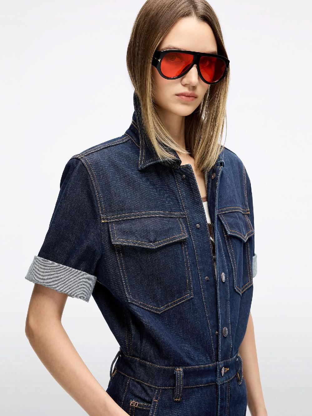 Miss Sixty DENIM UTILITY JUMPSUIT BLACK BLUE