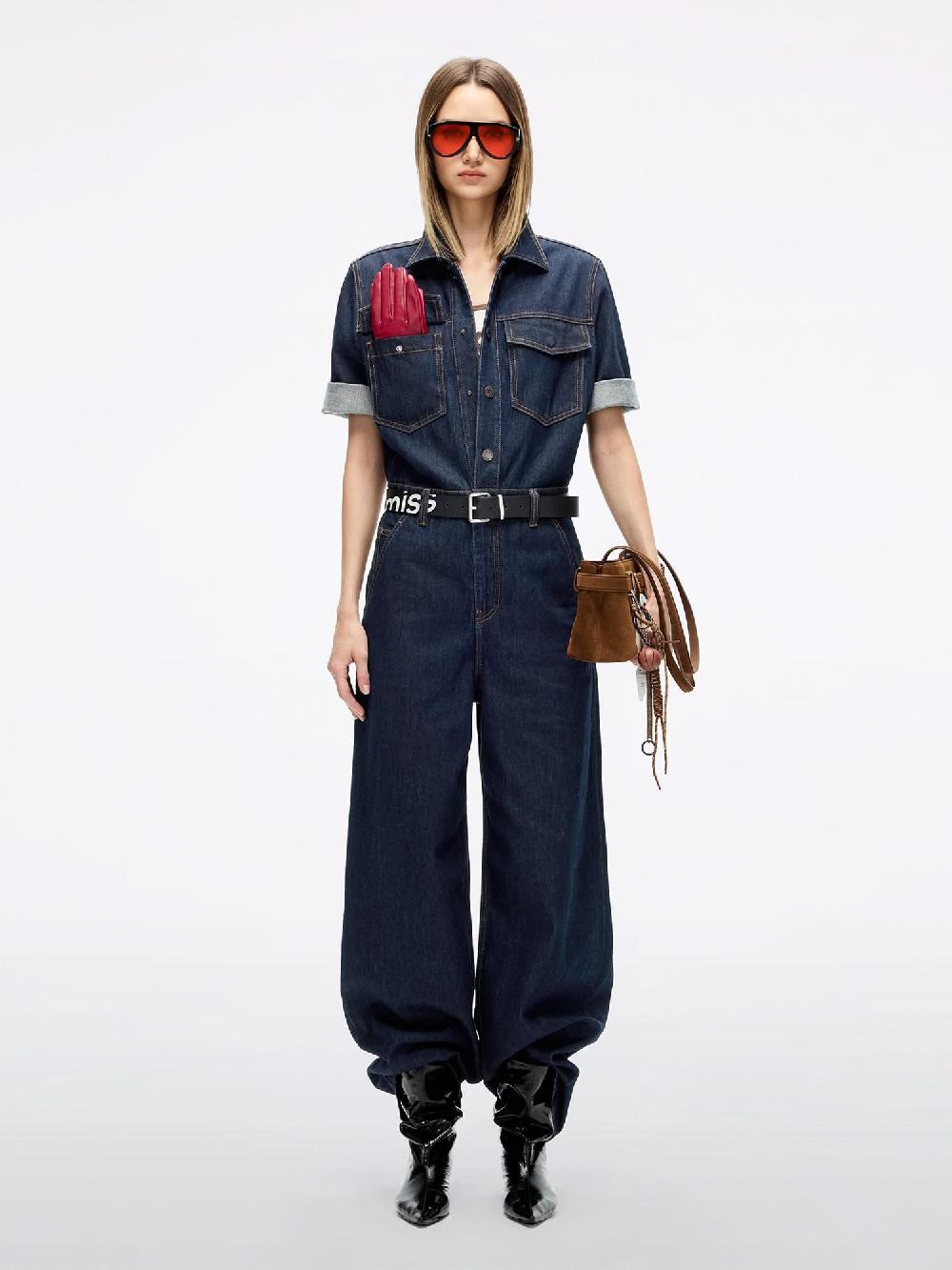 miss sixty DENIM UTILITY JUMPSUIT BLACK BLUE
