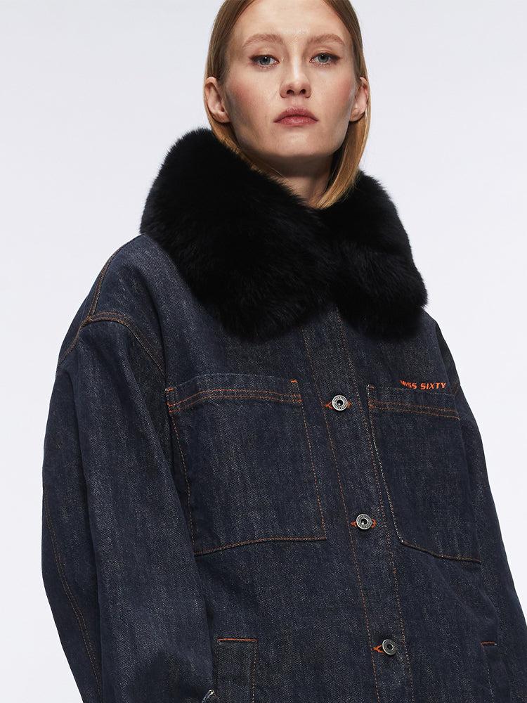 Miss Sixty DETACHABLE DENIM JACKET DEEP BLUE