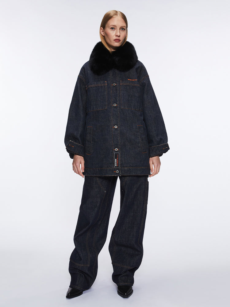 Miss Sixty DETACHABLE DENIM JACKET DEEP BLUE