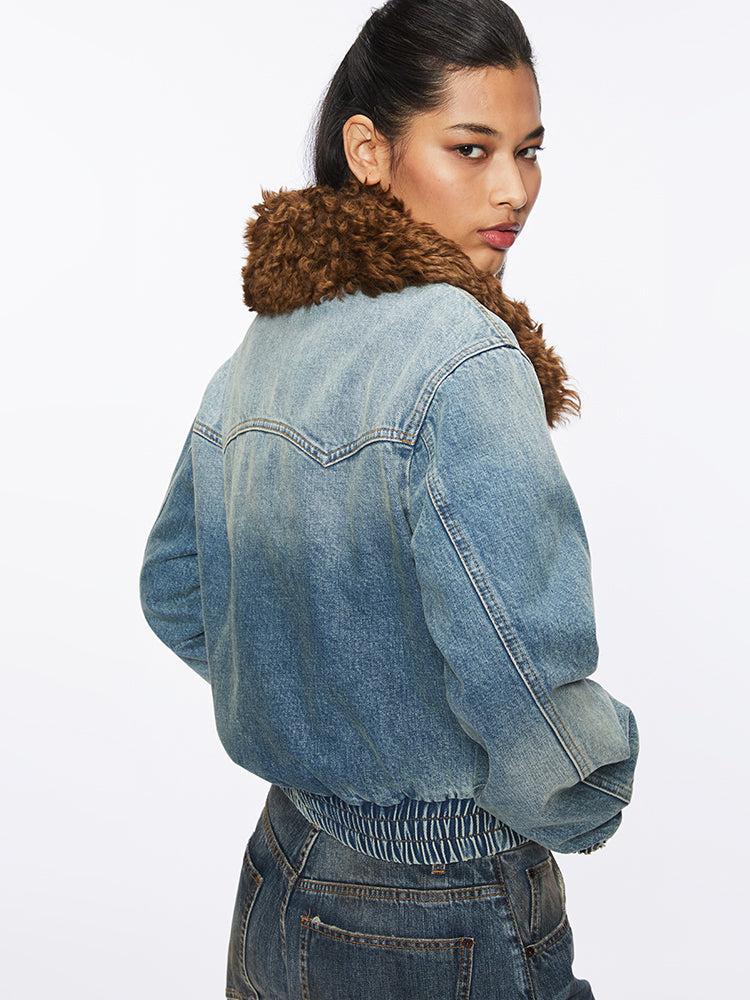 Miss Sixty DETACHABLE DENIM JACKET LIGHT BLUE