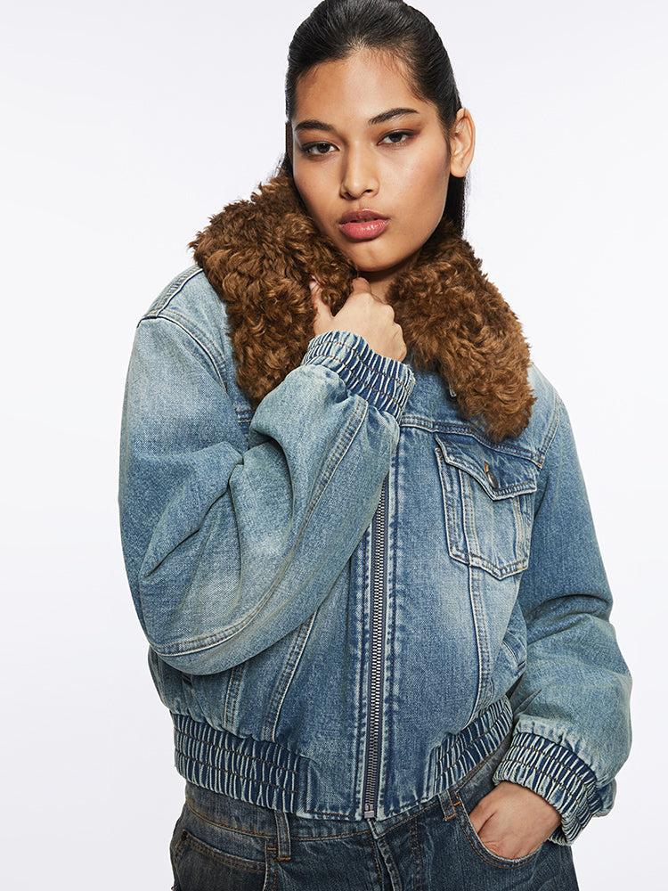 Miss Sixty DETACHABLE DENIM JACKET LIGHT BLUE